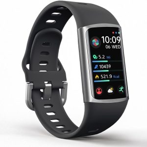 FITVII FINO 2 Slim Fitness Tracker, Smart Watch with Blood Pressure, Blood Oxygen, 24/7 Heart Rate & Sleep Monitor, IP68 Waterproof Health Activity Trackers with Calories Step Counter for Women Men