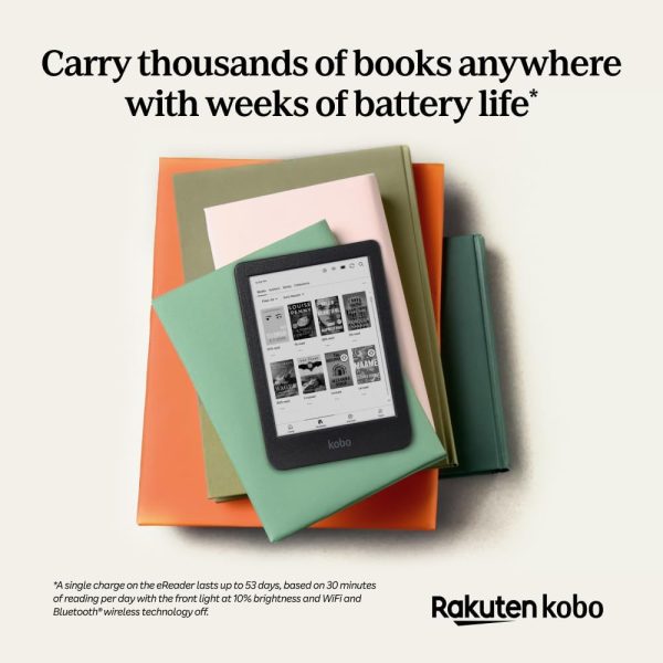 Kobo Clara BW | eReader | 6” Glare-Free Touchscreen with ComfortLight PRO | Dark Mode Option | Audiobooks | Waterproof | 16GB of Storage | Black - Image 8