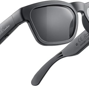 OhO Smart Glasses,Polarized Sunglasses with Bluetooth Speaker,Athletic/Outdoor UV Protection and Voice Control,Unisex (Grey Lens)