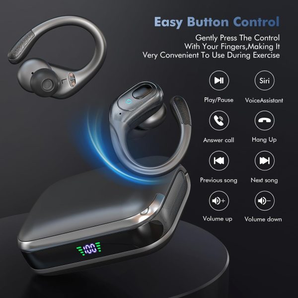 Wireless Earbuds, 75H Playtime Bluetooth 5.3 Headphones, IP7 Waterproof for Running, Wireless in Ear Earphones for iOS/Android - Image 4